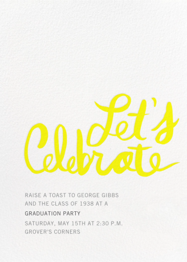 Let's Celebrate - Graduation Party Invitation by Linda and Harriett
