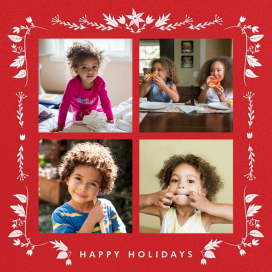 Poinsetta Foliage - Christmas Card by Paperless Post