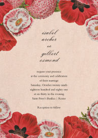 Shirley Poppies - Wedding Invitation by John Derian