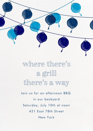 Golden String Lanterns - BBQ Invitation by Paperless Post