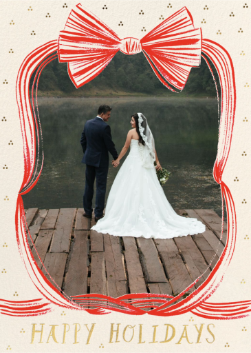 Red Ribbon - Holiday Card by Mr. Boddington's Studio