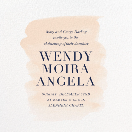 Basic Brushstroke - Baptism & Christening Invitation by Sugar Paper