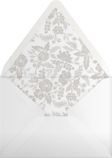 Turquoise Floral Border Invitation Envelope