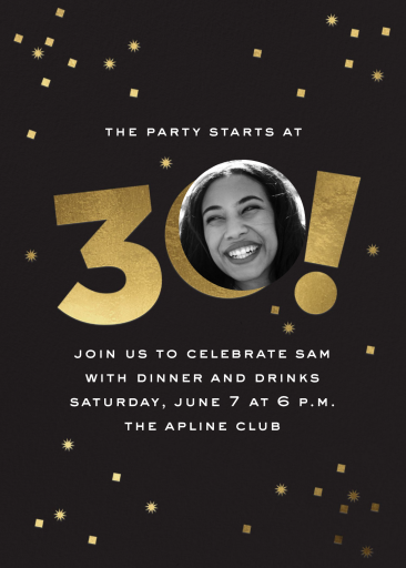 Golden Sparkle - Invitation by Cheree Berry Paper & Design