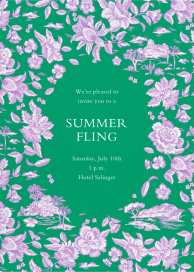Toile Flowers - Summer Party Invitation by Liberty