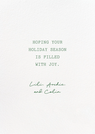 Cozy Cabin - Christmas Card by 2021 Co. - Back