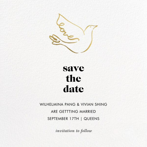 Gold Dove - Save the Date by kate spade new york
