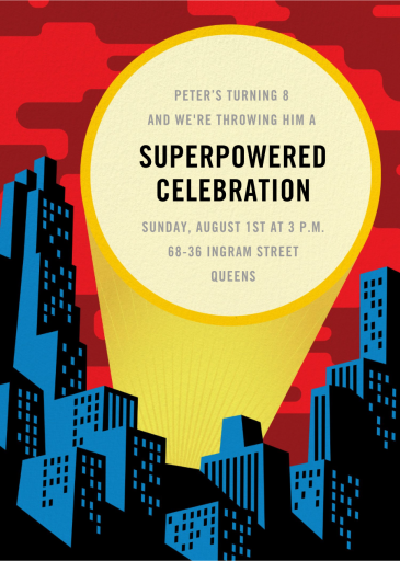 Spotlight Over Gotham by Paperless Post