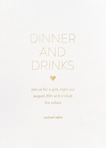 Dinner and Drinks - Dinner Party Invitation by Sugar Paper