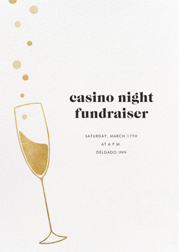 Champagne Bubbles Line Art Invitation