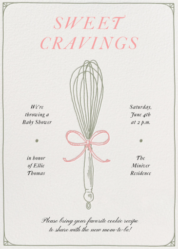 Whisk and Ribbon - Baby Shower Invitation by Martha Stewart