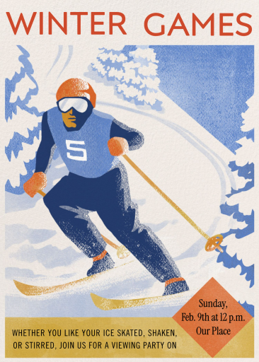 Sweeping Slopes - Get-Together Invitation by Paperless Post