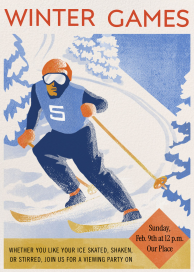 Sweeping Slopes - Get-Together Invitation by Paperless Post