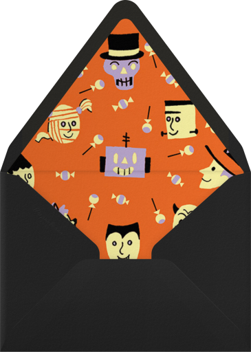 Costumed Characters Halloween Invitation Envelope