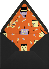 Retro Halloween Costume Invitation Envelope