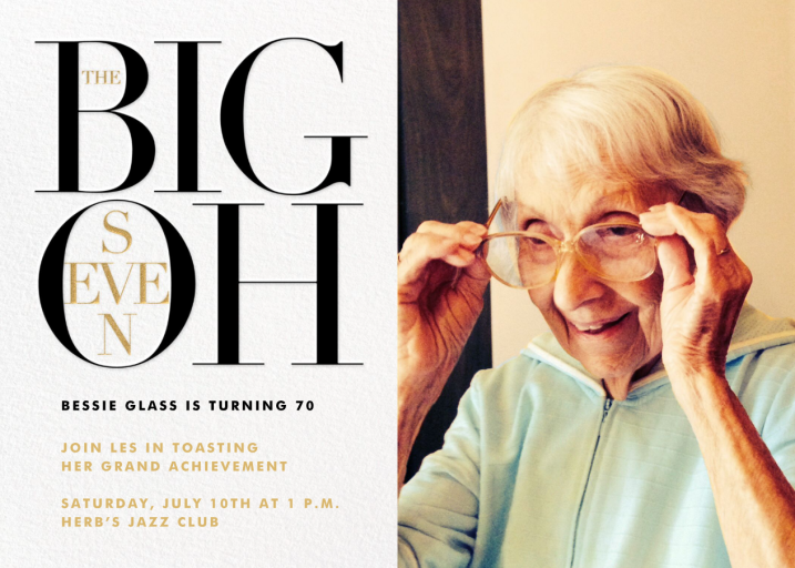 The Number Oh Photo - Birthday Invitation by Paperless Post