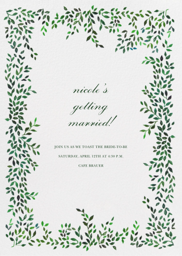 Hedgerow Happy - Bridal Shower Invitation by Happy Menocal