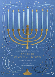 Gold Menorah by Paperless Post