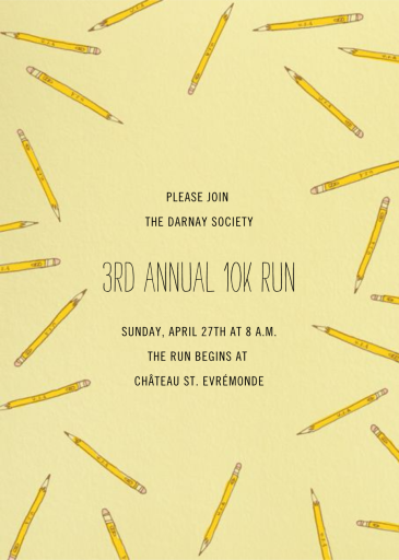 Scattered Pencils - Invitation by Paperless Post