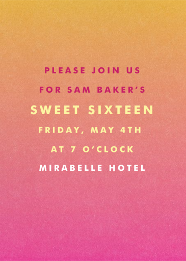 Gradient Full - Birthday Invitation by Paperless Post