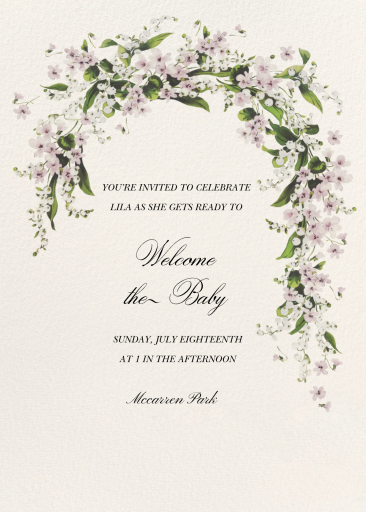 Vintage Petals - Baby Shower Invitation by  Monique Lhuillier