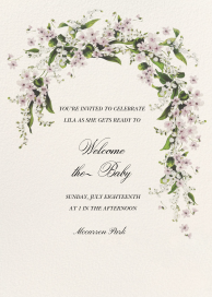 Vintage Petals - Baby Shower Invitation by  Monique Lhuillier