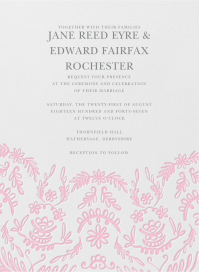 Brushed Lace I - Wedding Invitation by Oscar de la Renta