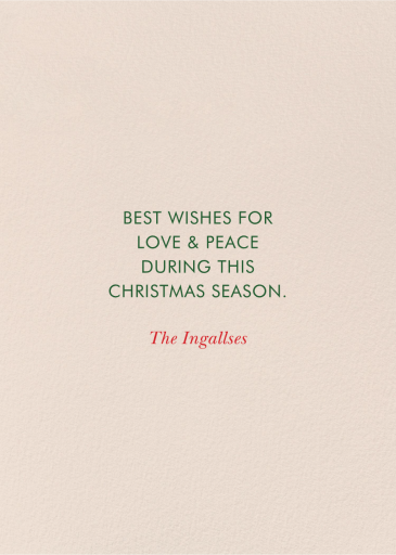 Holiday Ribbon Stripe Photo (Tall) - Christmas Card by Rifle Paper Co. - Back