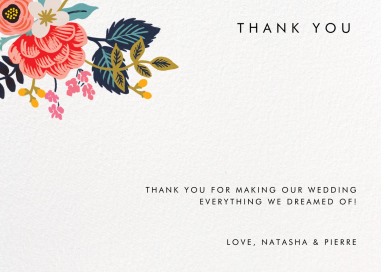Birch Monarch Suite (Stationery) - Thank You Card by Rifle Paper Co.