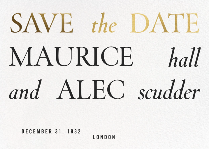 In Writing - Save the Date by Paperless Post