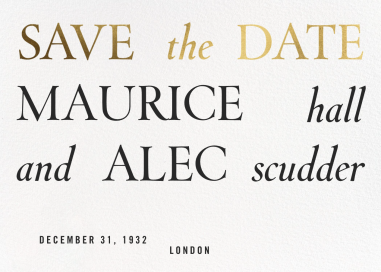 In Writing - Save the Date by Paperless Post