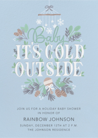 Winter Mobile - Baby Shower Invitation by Paperless Post