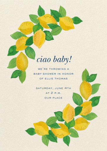 Amalfi Lemons - Baby Shower Invitation de Paperless Post