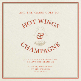 Chicken Wings - Viewing Party Invitation by Derek Blasberg