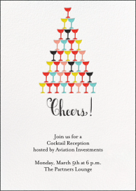 Garcon! My Glass is Empty - Cocktail Party Invitation by Mr. Boddington's Studio