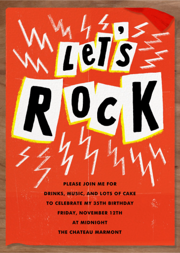 Set List - Birthday Invitation by Paperless Post