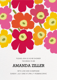 Unikko (Tall) - Bridal Shower Invitation by Marimekko