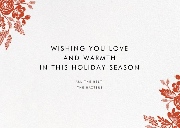 Heather and Lace (Photo) - Corners - Greeting Card by Rifle Paper Co. - Back