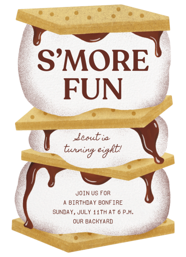 Charred S'more - Birthday Invitation by Paperless Post