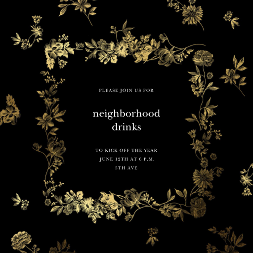 Royal Botanical - Cocktail Party Invitation by Oscar de la Renta