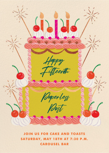 Vintage Cake - Invitation by Cheree Berry Paper & Design