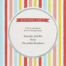 Rainbow Ice Cream - First Birthday Invitation by Mr. Boddington's Studio