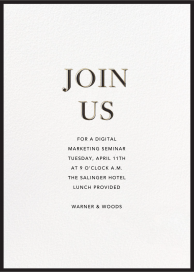 Out of Line - Seminar Invitation by Sugar Paper