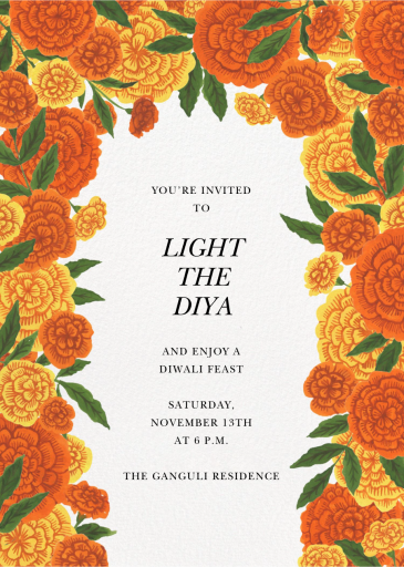 Marigolds - Diwali Invitation by Paperless Post