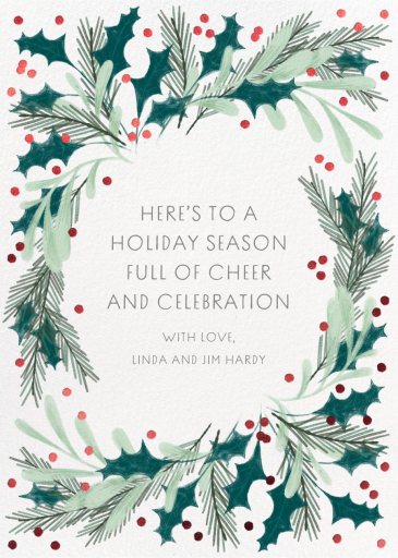 Loose Wreath - Christmas Card by Paperless Post