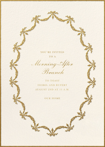Ruban d’Or - Wedding Brunch Invitation by Ladurée