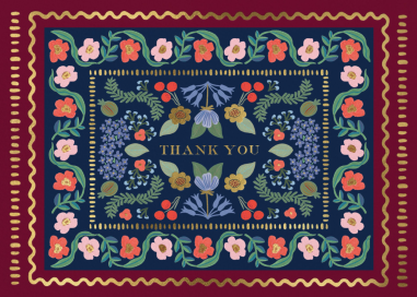 Delphine Border - Thank You Card by Rifle Paper Co.