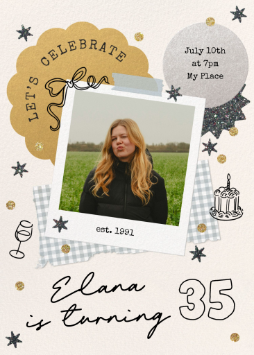 Scrapbook Photo - Birthday Invitation de Paperless Post