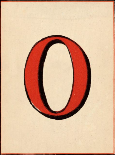 Red Letter O Typographic Card