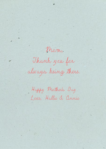 Mama Llama (Kate Hindley) by Red Cap Cards - Back